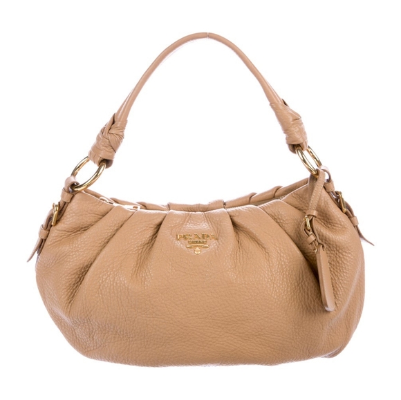 Prada Handbags - Prada Leather Shoulder Pouch Bag